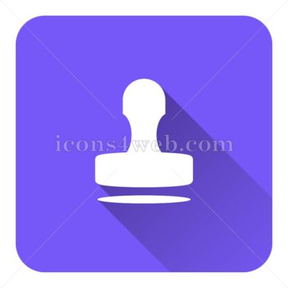 Stamp flat icon with long shadow vector – icon website - Icons for website