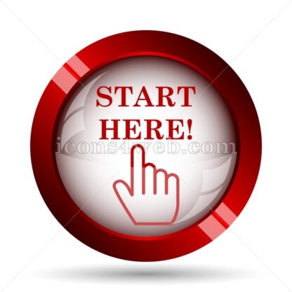Start here website icon. High quality web button. - Icons for website