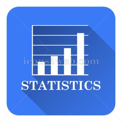Statistics flat icon with long shadow vector – web design icon - Icons for website