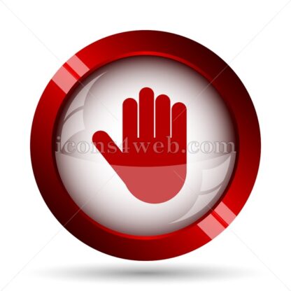 Stop hand website icon. High quality web button. - Icons for website