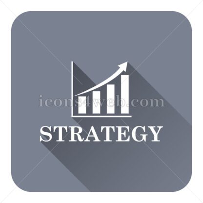 Strategy flat icon with long shadow vector – website button - Icons for website