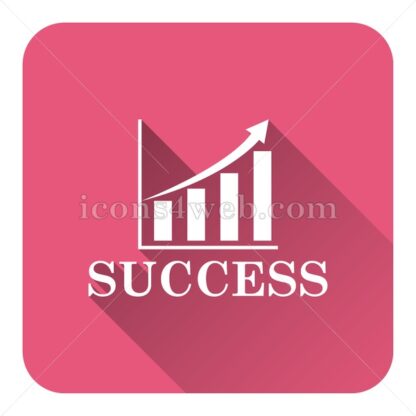 Success flat icon with long shadow vector – website button - Icons for website