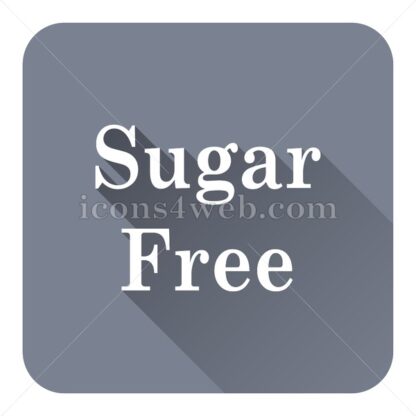 Sugar free flat icon with long shadow vector – icon stock - Icons for website
