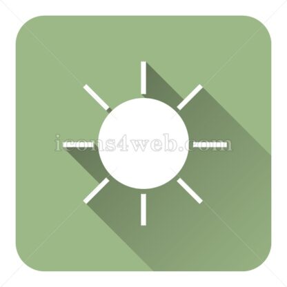 Sun flat icon with long shadow vector – stock icon - Icons for website