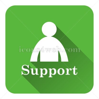 Support flat icon with long shadow vector – website icon - Icons for website