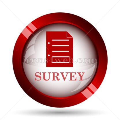 Survey website icon. High quality web button. - Icons for website