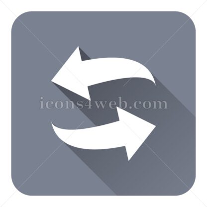 Swap flat icon with long shadow vector – button icon - Icons for website