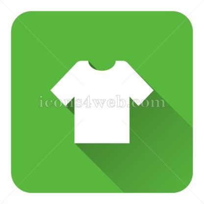 T-short flat icon with long shadow vector – button icon - Icons for website