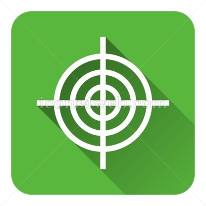 Target flat icon with long shadow vector – website icon - Icons for website