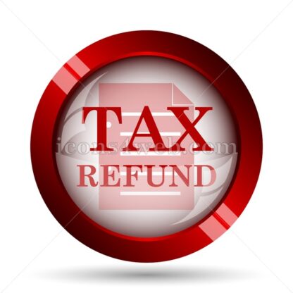 Tax refund website icon. High quality web button. - Icons for website