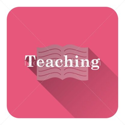 Teaching flat icon with long shadow vector – graphic design icon - Icons for website