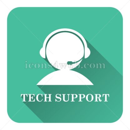 Tech support flat icon with long shadow vector – icons for website - Icons for website