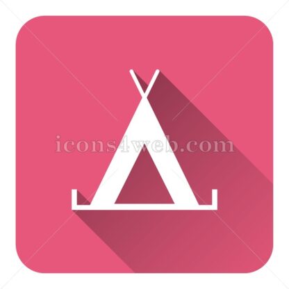 Tent flat icon with long shadow vector – stock icon - Icons for website