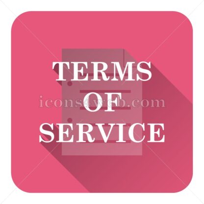 Terms of service flat icon with long shadow vector – internet icon - Icons for website