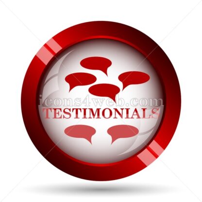 Testimonials website icon. High quality web button. - Icons for website