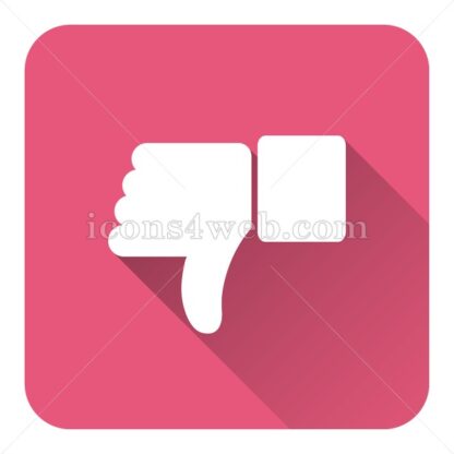 Thumb down flat icon with long shadow vector – web design icon - Icons for website