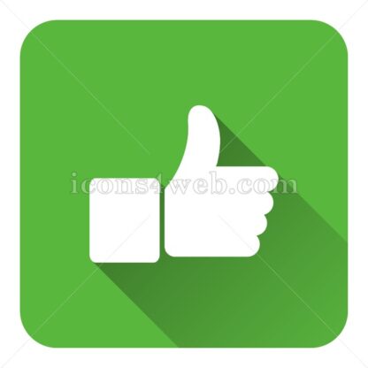 Thumb up flat icon with long shadow vector – web design icon - Icons for website
