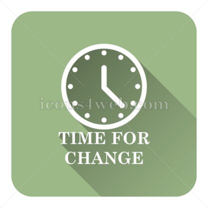 Time for change flat icon with long shadow vector – icon website - Icons for website