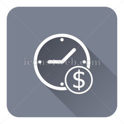 Time is money flat icon with long shadow vector – icon website - Icons for website