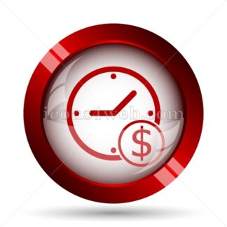 Time Is Money Flat Icon With Long Shadow Vector Icon Website - 