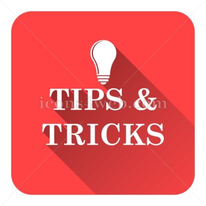 Tips and tricks flat icon with long shadow vector – web page icon - Icons for website