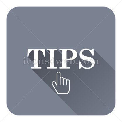 Tips flat icon with long shadow vector – website icon - Icons for website