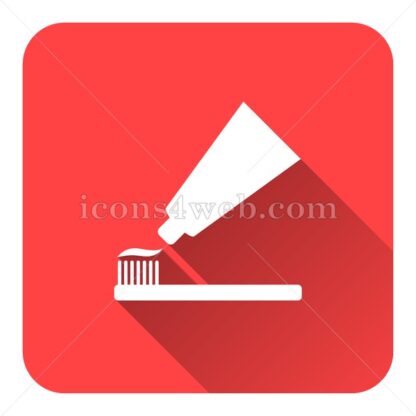 Tooth paste flat icon with long shadow vector – icon for website - Icons for website