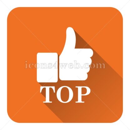 Top flat icon with long shadow vector – web button - Icons for website