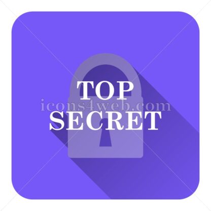 Top secret flat icon with long shadow vector – website icon - Icons for website