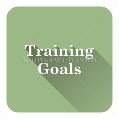 Training goals flat icon with long shadow vector – icon website - Icons for website