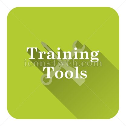 Training tools flat icon with long shadow vector – icon website - Icons for website