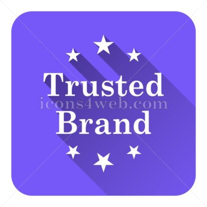 Trusted brand flat icon with long shadow vector – icon stock - Icons for website