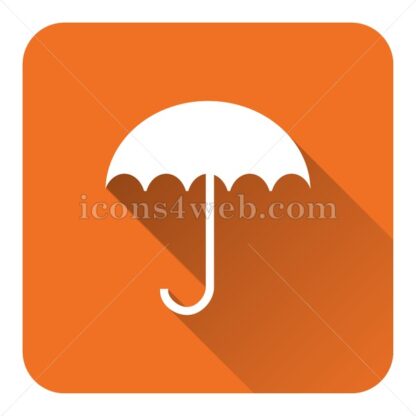 Umbrella flat icon with long shadow vector – royalty free icon - Icons for website
