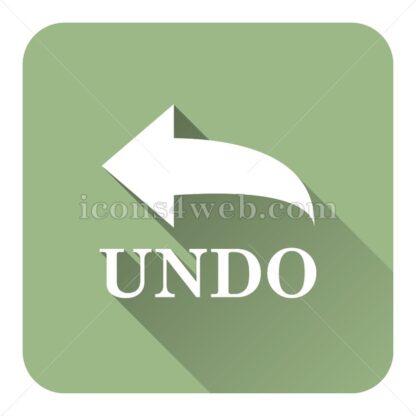Undo flat icon with long shadow vector – button icon - Icons for website