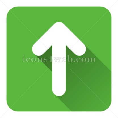 Up arrow flat icon with long shadow vector – icon for website - Icons for website