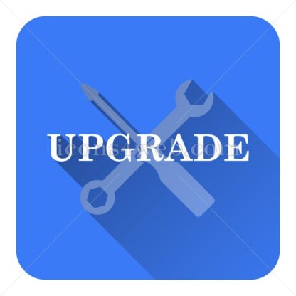 Upgrade flat icon with long shadow vector – web page icon - Icons for website