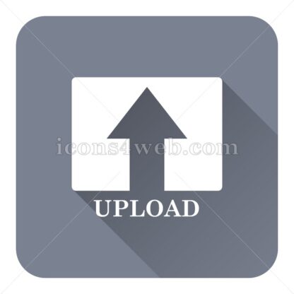 Upload flat icon with long shadow vector – webpage icon - Icons for website