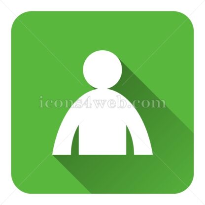 User profile flat icon with long shadow vector – website icon - Icons for website