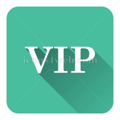 VIP flat icon with long shadow vector – icon for website - Icons for website