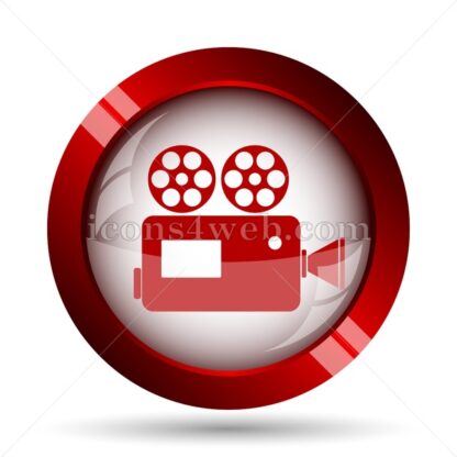 Video camera website icon. High quality web button. - Icons for website