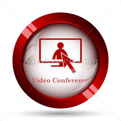 Video conference website icon. High quality web button. - Icons for website