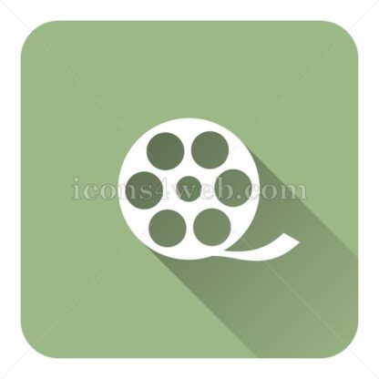 Video flat icon with long shadow vector – webpage icon - Icons for website