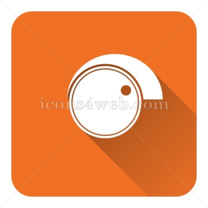 Volume control flat icon with long shadow vector – icon website - Icons for website