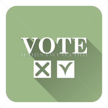 Vote flat icon with long shadow vector – icon for website - Icons for website