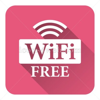 WIFI free flat icon with long shadow vector – icons for website - Icons for website