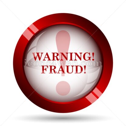 Warning fraud website icon. High quality web button. - Icons for website