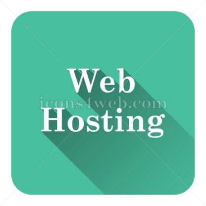 Web hosting flat icon with long shadow vector – icon stock - Icons for website