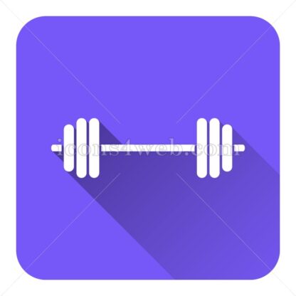 Weightlifting flat icon with long shadow vector – button icon - Icons for website