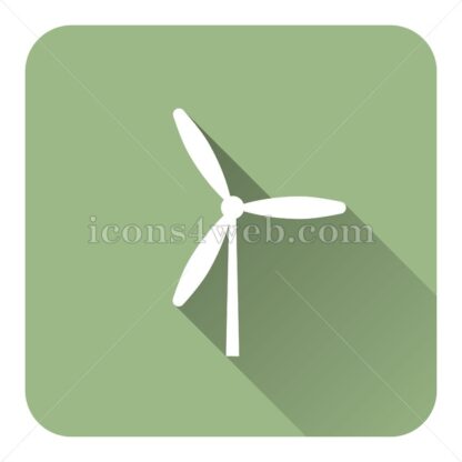 Windmill flat icon with long shadow vector – website icon - Icons for website