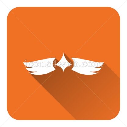 Wings flat icon with long shadow vector – internet icon - Icons for website
